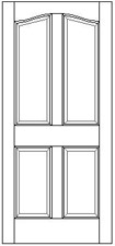 Cathedral Arch 4 Panel Solid Wood Door example