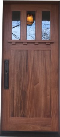 mission style mahogany door