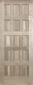 Solid White Oak Door with Fifteen Raised Panels