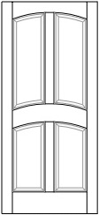 Double Eased Arch 4 Panel Solid Wood Door example