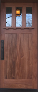 Sapele Mahogany Front Door with Dentil Shelf