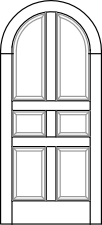 Full Arch 6 Panel Solid Wood Door example