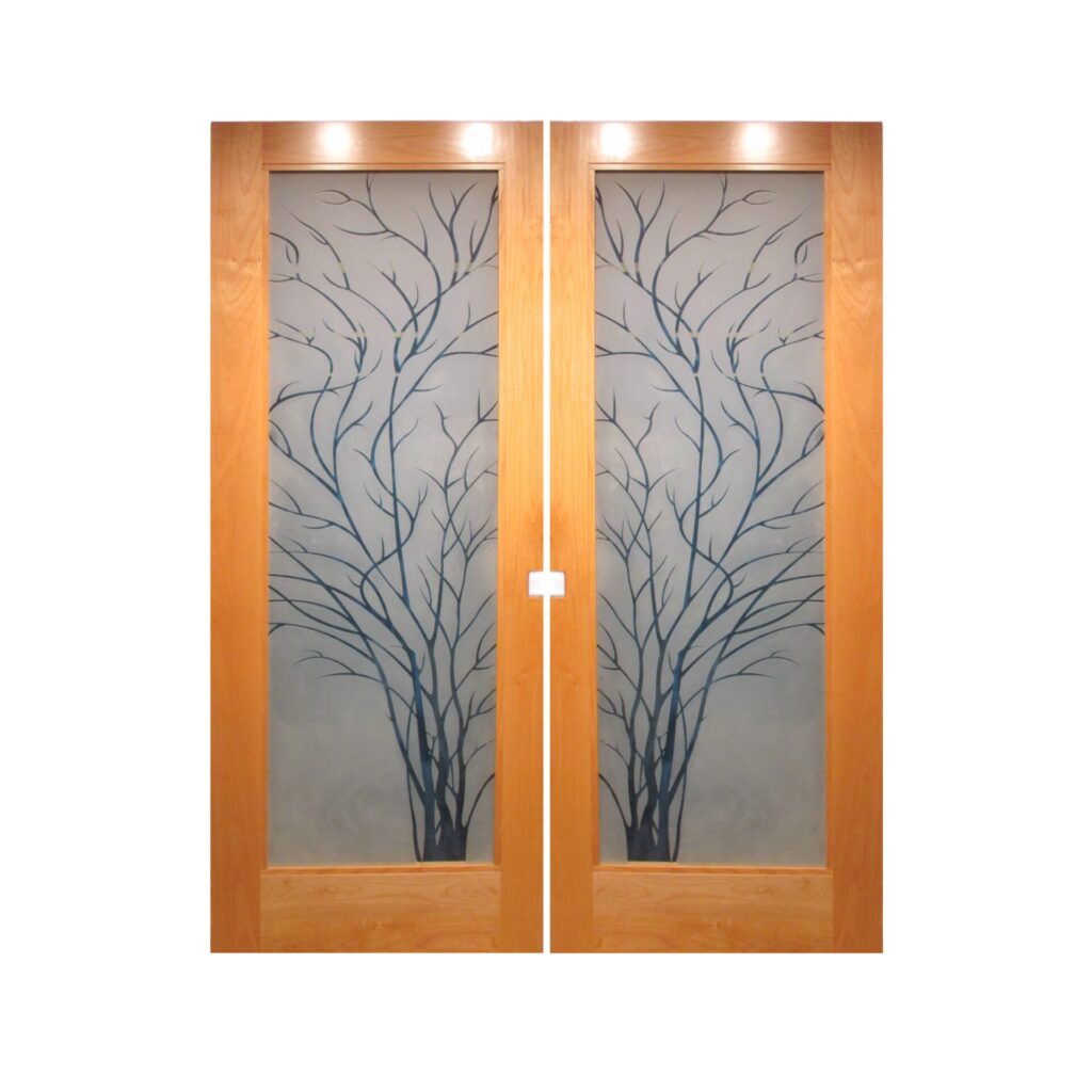 Glass Etched Double Door